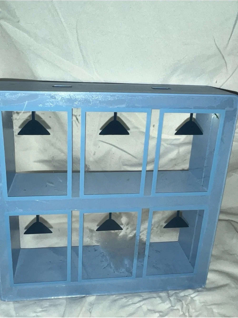 Light up Blue Decorative Wall Shelf display Home Wall Decor
